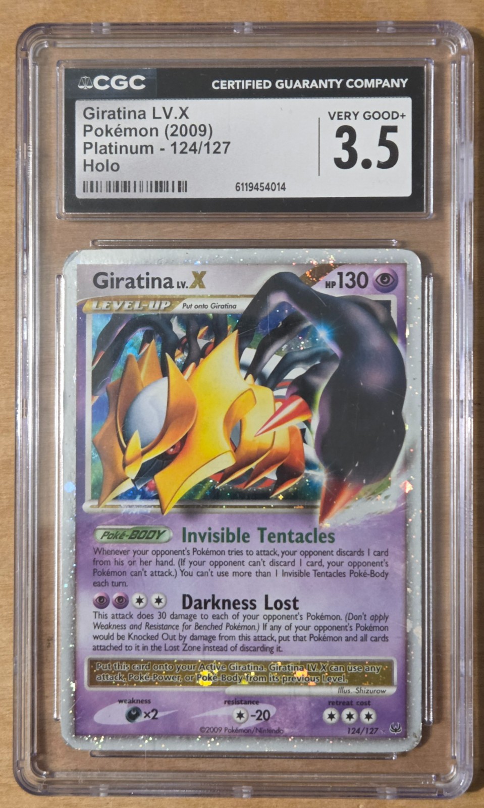 2009 POKEMON PLATINUM #124 GIRATINA LV.X-HOLO CGC 3.5