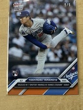 2024 MLB Topps NOW 270 YOSHINOBU YAMAMOTO DODGERS ROOKIE RC ORANGE 5/5