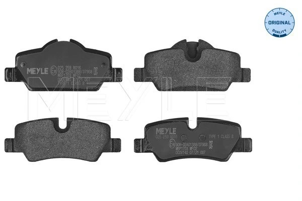 Plaquettes de frein Meyle 025 259 8016 résistant à la chaleur pour étrier de frein arrière OE 34 21 6 8