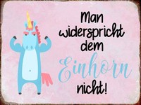 Holzschild 30X40 Cm Man Widerspricht Einhorn Nicht Deko Geschenk Holz Schild