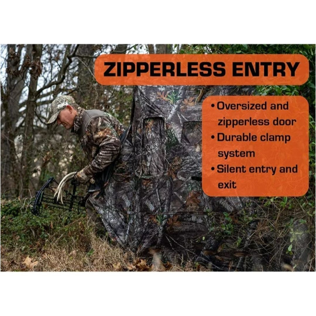 Rhino Blinds - R-200 Realtree Edge Camo Ground Blind, 3 Person