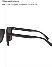 Armani Exchange男式黑色太阳镜|