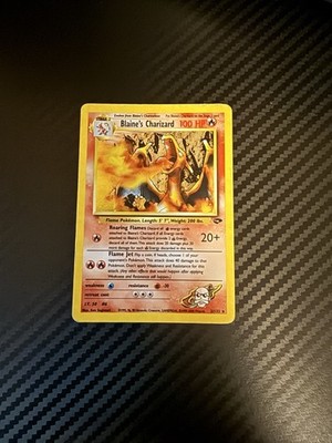 Pokémon TCG: Blaine's Charizard Holo (2/132) Gym Challenge LP