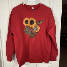 vintage sunflower sweatshirt crewneck medium