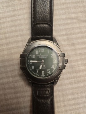 Men's DENALI RIDGELINE Watch, Gray Case, Green Dial, 40mm, Brown Band, Quartz