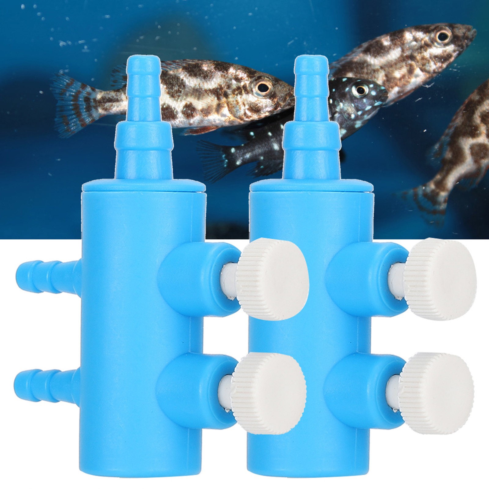 2pcs Fish Tank Air Splitter Efficient Oxygen Pump Adapter For Aquarium Enthusias