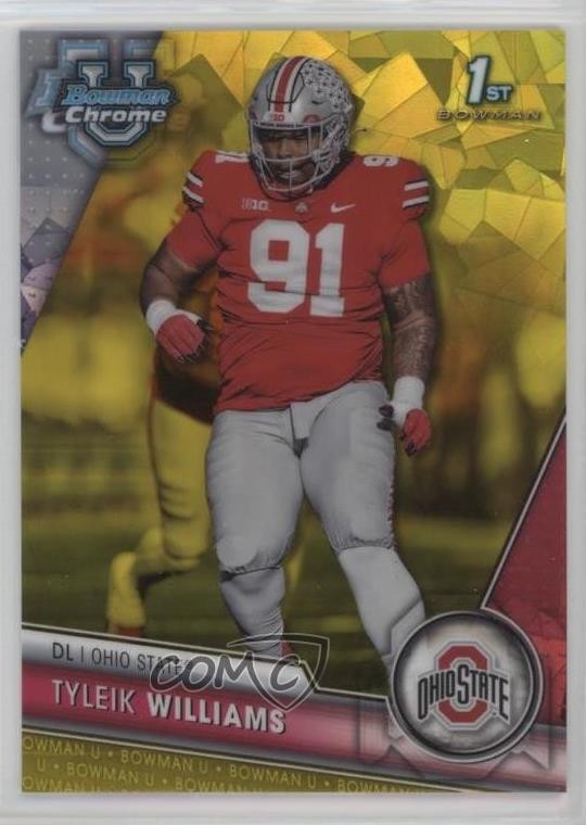 2023 Bowman U Chrome Sapphire Yellow 70/75 Tyleik Williams #149 0xh3