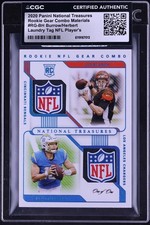 2020 Burrow Herbert NT 1/1 NFL Shield Laundry Tag Dual RC