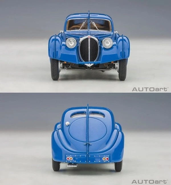 AUTOart Bugatti Type 57SC Atlantic 1938 scala 1/43 modellino pressofuso blu - Immagine 3 di 4