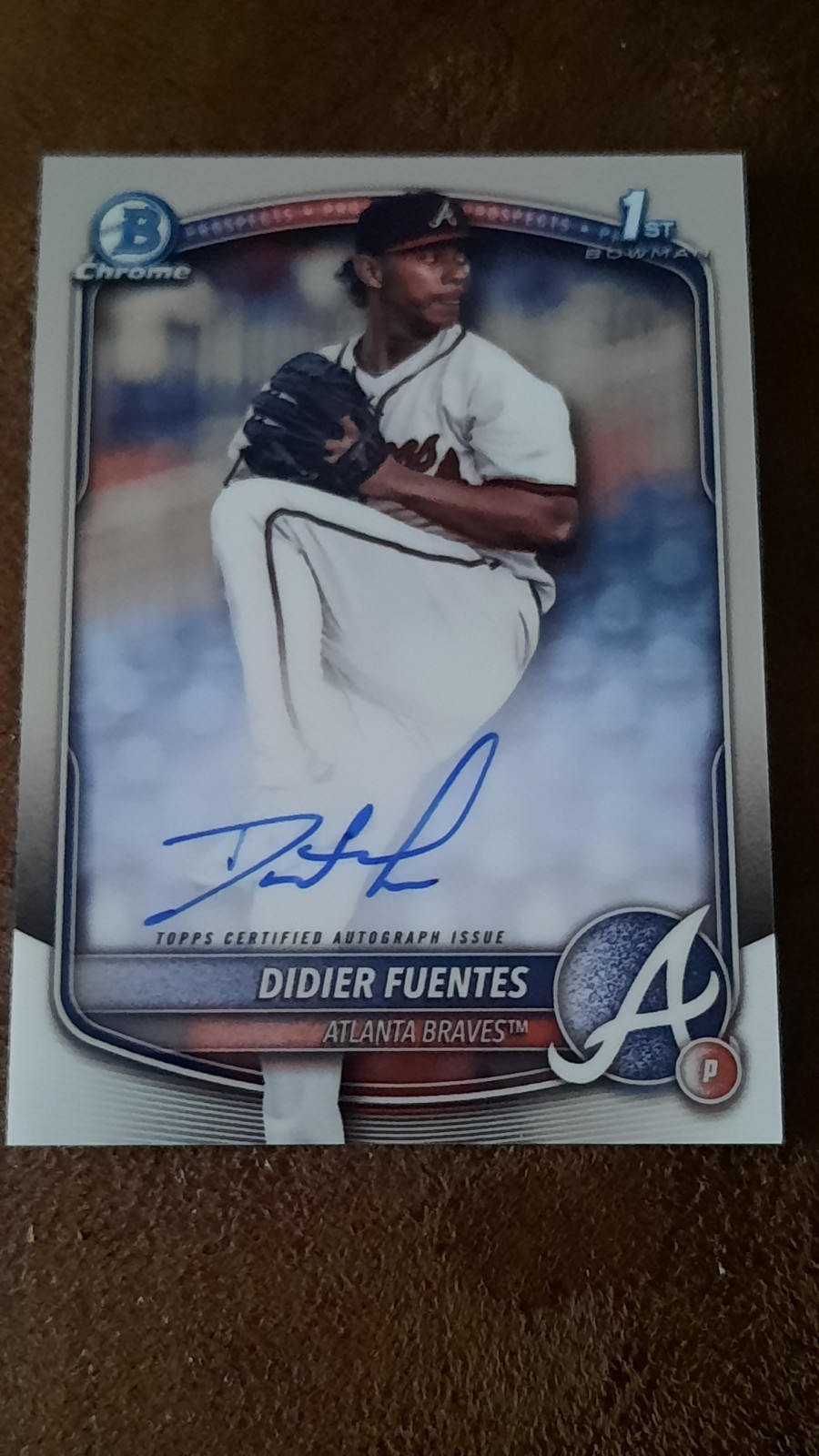 2025 Bowman - Chrome Prospect Autographs Didier Fuentes #CPA-DFU (AU, RC)
