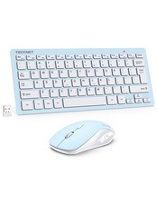Wireless Keyboard and Mouse Combo, Mini Cordless Computer Keyboard and Mouse ...