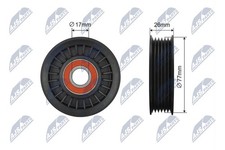 Spannrolle Keilrippenriemen NTY RNK-CH-044 für JEEP CHEROKEE 3 WH WK 2 WJ WG XK