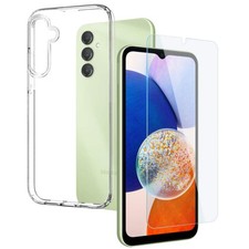 NORTHJO Transparent TPU Phone Case Tempered Glass for Samsung A13/A15/A16