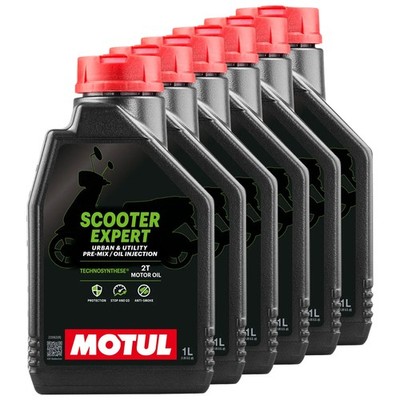 Motoröl Motul 2T HC-Synthese Scooter Expert 6X 1 Liter API TC ISO -L-EGD JASO FD