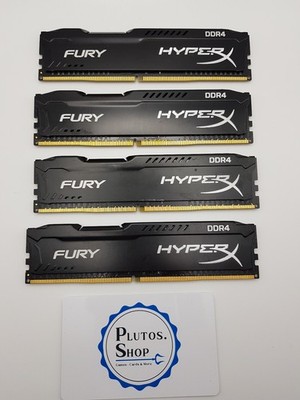 Kingston HyperX Fury DDR4 8GB 16GB Kit (4x4GB) RAM PC - 2400MHz HX424C15FBK2/8