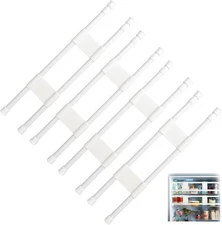 RVGUARD Double RV Refrigerator Bar Adjustable Fridge Tension Rod Holds 4 Sets 