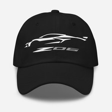 Premium Dad Hat For Corvette Z06 2023 White Car Owners Birthday Gift
