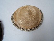 Vintage Women's Beaded Hat 7 1/4" by 6" Inside Dimensions