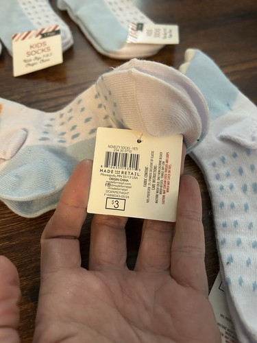 Lot Of 9 Kids Socks Size 7-8.5 Target Made For Retail - Picture 5 of 6