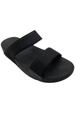 FitFlop Women's Lulu Shimmerglitz Slide Sandal Black