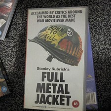 Warner Home Video Full Metal Jacket VHS PAL (18) 1987 Stanley Kubrick English
