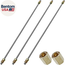 3PCS 3/16" Brake Line Kit with Fittings, Flexible 16" Long Stainless Steel Brake
