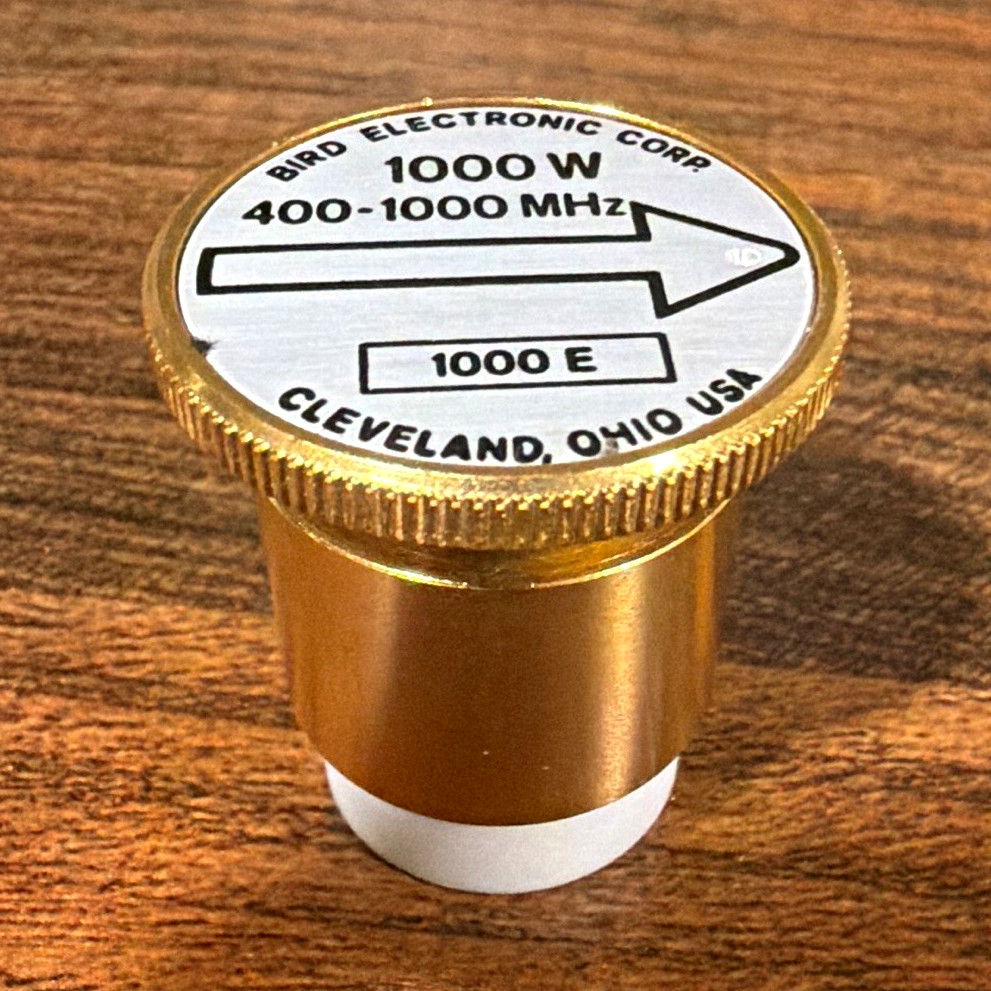 Bird Electronic Corp 1000E RF Wattmeter Element Slug 1000W 400-1000MHz *working*