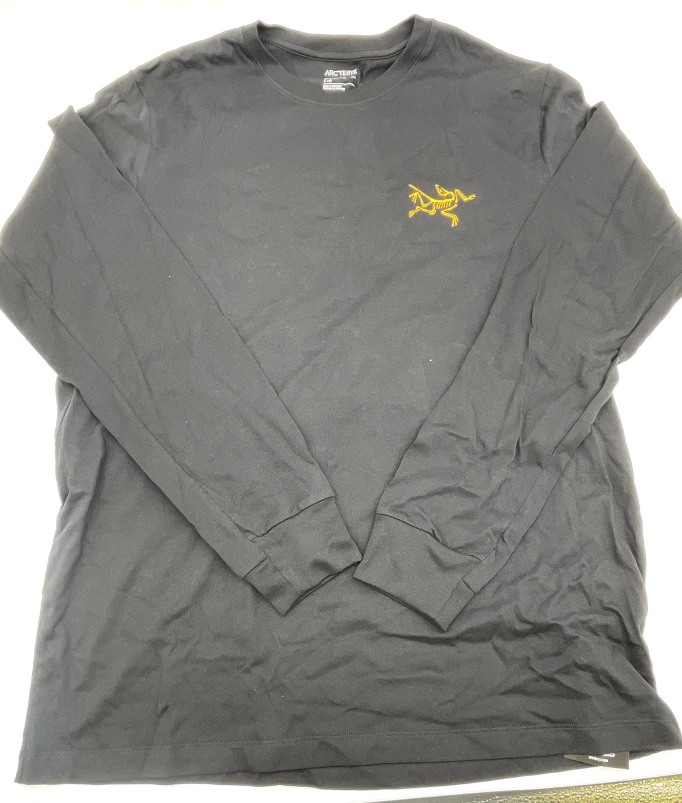【New with tags】ARC TERYX Arc’Multi Bird Logo LS Mens - Black - Size L - T-Shirt