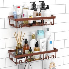 Shower Caddy Shelf Organizer Rack, Self Adhesive Black Bathroom Shelves Basket,