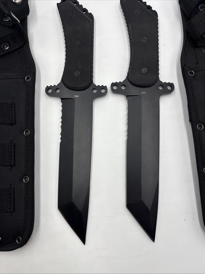 Juego de 2 Cuchillos Boker Plus Fuerzas Armadas Táctico Hoja Fija Tanto 440C Foto 4 de 4