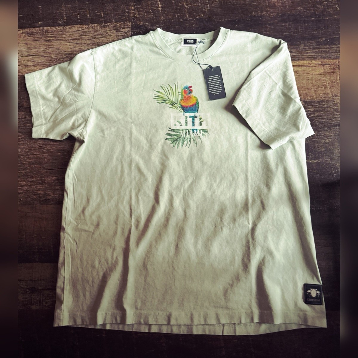 🔥RARE🔥KITH Miami Parrot Box Logo Vintage Tee|2025|XL|Mint