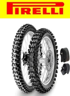 PIRELLI MX32 SCORPION 80/100-21 & 100/90-19 MID-SOFT TIRE SET +TUBES HONDA