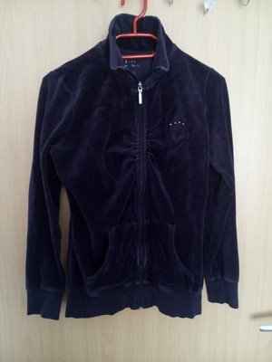 Kappa Damen Sweatjacke Slim Fit Reißverschluß Taschen Schwarz Blau Dehnbund