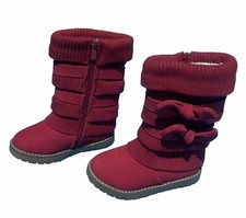 Dream Pair Niñas Talla 10 Klove-Rojo Invierno Botas de Nieve “BOTAS SUPER LOOKS” NUEVAS