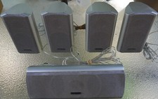 Magnavox MRD500VR Surround Sound Speaker System 2 Front 2 Back 1 Center Used