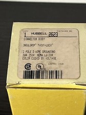 NEW IN BOX - HUBBELL 2623 250V 30A 2 POLE 3 WIRE INSULGRIP TWIST-LOCK