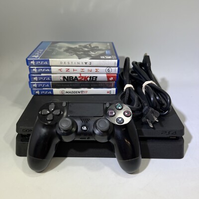 Sony PlayStation 4 PS4 Slim 500GB Console Bundle Lot 5 Games & Controller #ML12