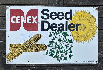 Original Cenex Corn Soybean Sunflower Seed Sign, Grace Sign Co St. Louis