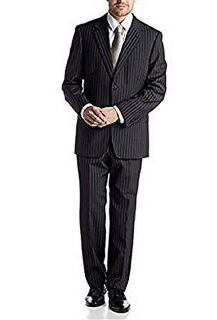 Traje con diseño de rayas de Studio Coletti en azul marino NUEVO