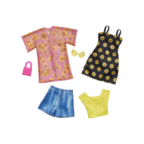 Barbie Fashions Outfits Dress Shirt & Shorts Dresses Outfit w/Accessories 2 Sets - Picture 3 of 6