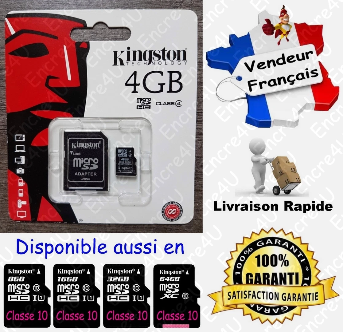 Carte Micro SD Kingston Canvas Select Plus – 32/64/128 Go – Classe 10