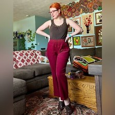 Vintage corduroy trousers, red. BFA classics size 6 womens