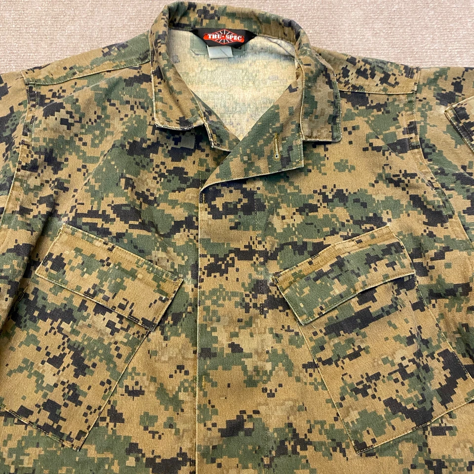 Chaqueta Tru Spec Para Hombre Pequeña Verde Camuflada Abrigo De Colección Ejército Táctico Caza Exterior Foto 2 de 4