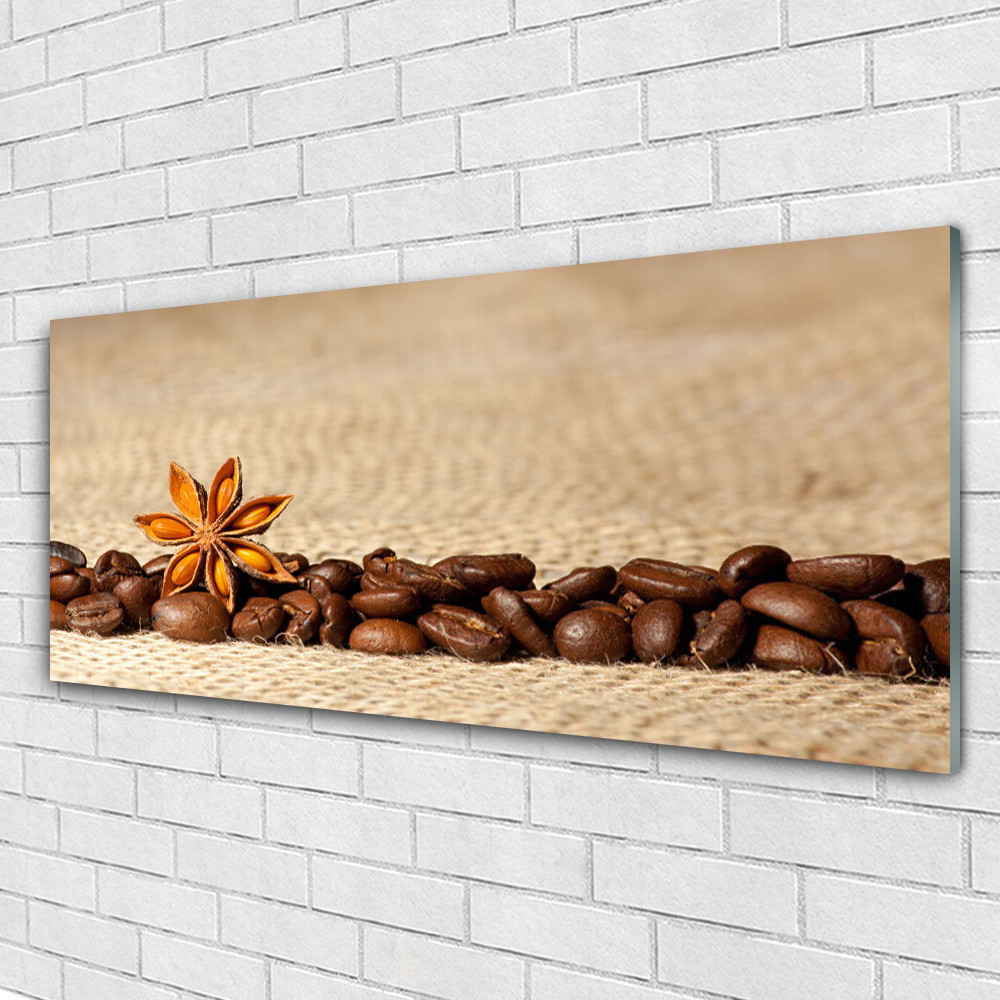Tableau de cuisine étanche en Plexiglas 125x50 cm impression café haute définition