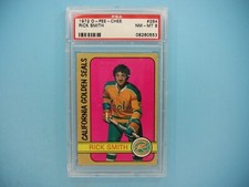 1972/73 O-PEE-CHEE NHL HOCKEY CARD #284 RICK SMITH PSA 8 NM/MINT 1972 72/73 OPC