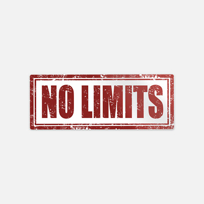 No Limits Grunge Stamp Vinyl Sticker Decal