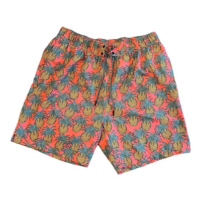 Reverse Threads Mens Swim Trunks Board Shorts L ~ Pineapples Tie String waist