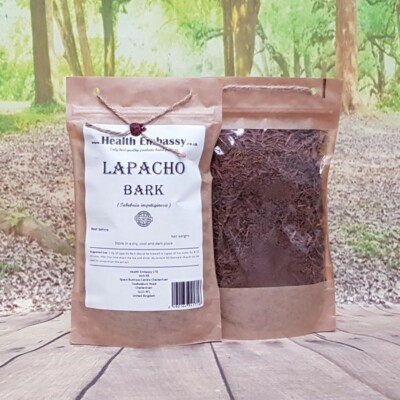 Lapachorindentee 100g ( Pau d Arco ) Gesundheitsbotschaft handverpackt | Wild gesammelt