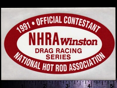Nira Drag Racing Sticker NHRA Winston Drag Racing Series 1991 - Original Vintage Racing Decal ...