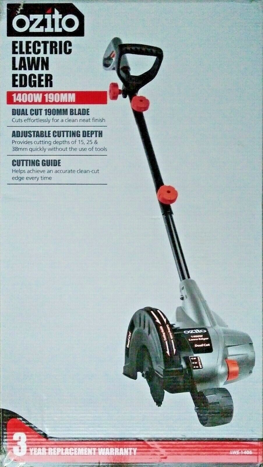 OZITO 1400W 190mm Electric Lawn Grass Edge Garden Edger Trimmer Dual